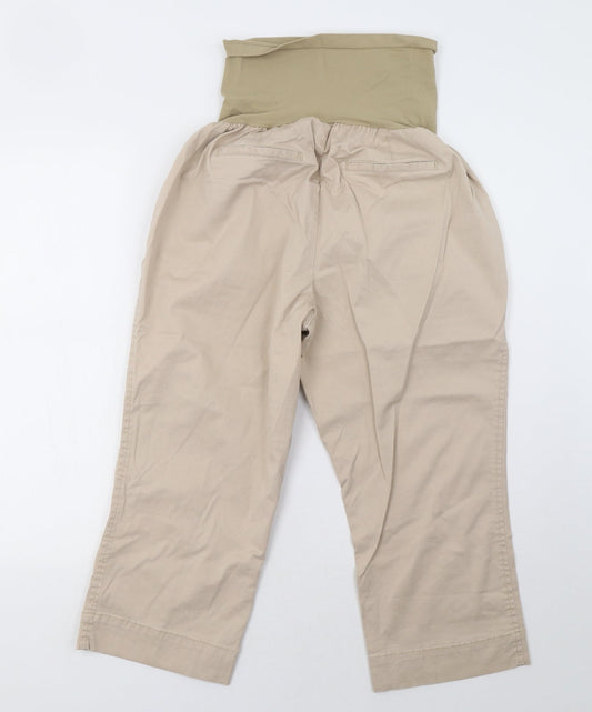 Motherhood Maternity Womens Beige Cropped Trousers Size L L24 in