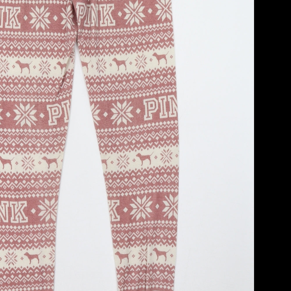pin Womens Pink Geometric Pyjama Pants Size S