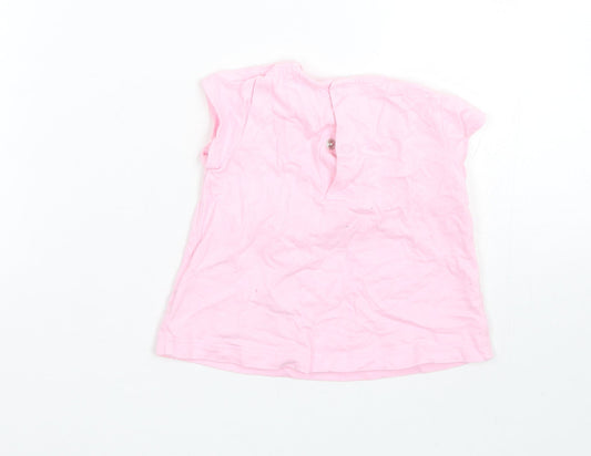 Just One You Girls Pink Basic T-Shirt Size 9-12 Months