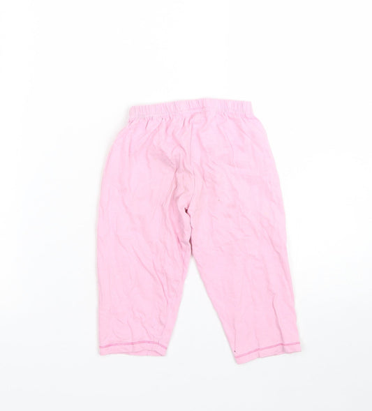 Preworn Girls Pink Cami Pyjama Pants Size 12-18 Months