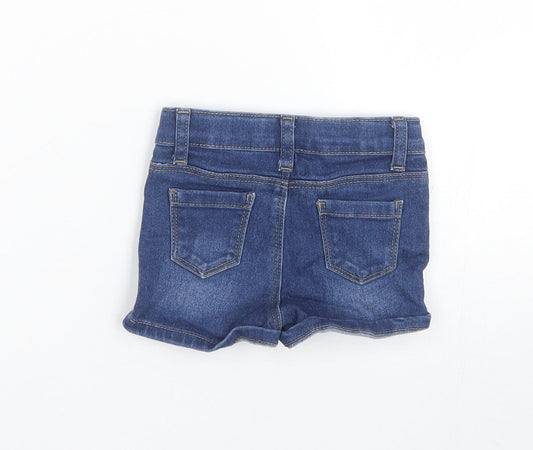 Primark Girls Blue Denim Cropped Trousers Size 9-12 Months
