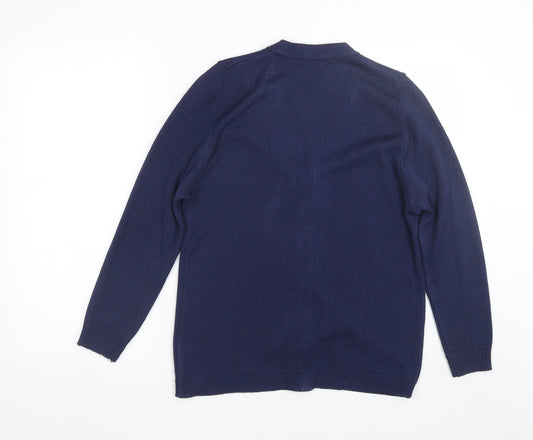 Elegant Body Womens Blue Cardigan Jumper Size L
