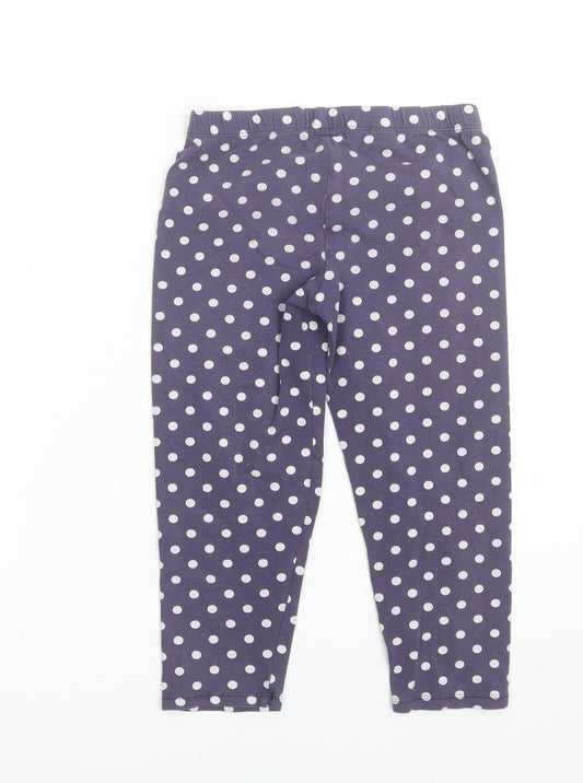 Gap Girls Purple Polka Dot Jegging Trousers Size 10-11 Years
