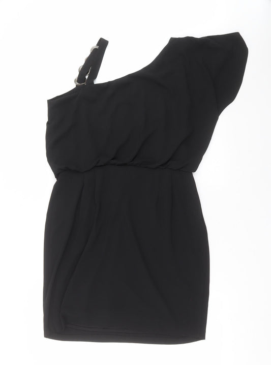 S.L. Fashions Womens Black Shift Size 14