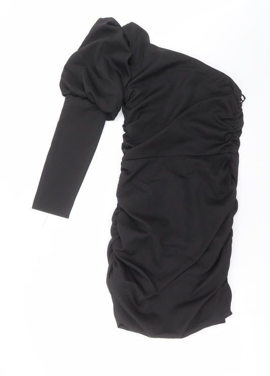 Missguided Womens Black Shift Size 12 - ruched