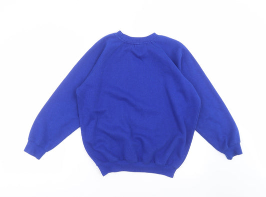 westex Girls Blue Pullover Sweatshirt Size 12-13 Years - school