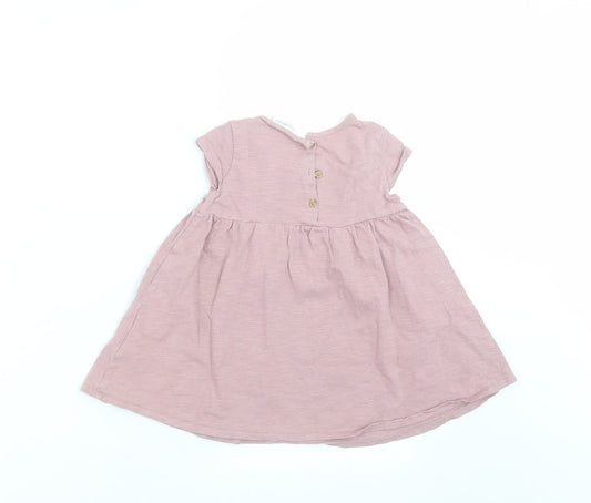 NEXT Girls Purple T-Shirt Dress Size 9-12 Months - rainbow