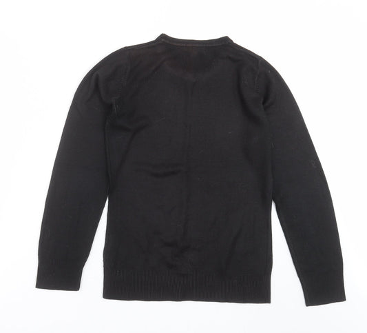 Key West Womens Black Knit Pullover Jumper Size 12