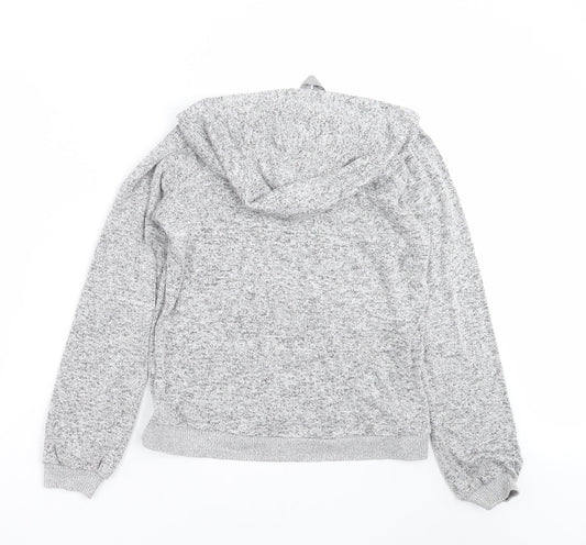 NEXT Womens Grey Knit Pullover Hoodie Size S