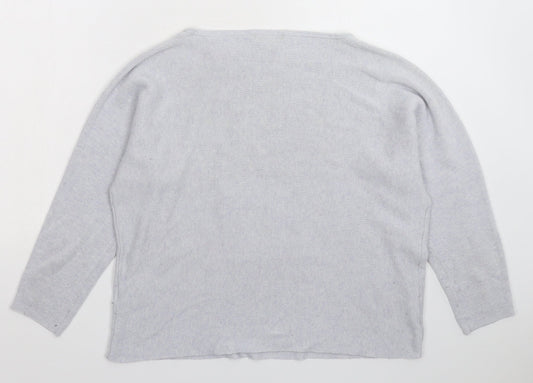 H&M Womens Grey Knit Pullover Jumper Size S