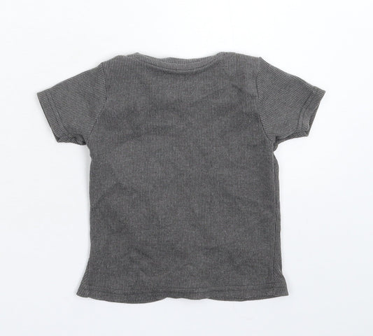 Nutmeg Girls Grey Basic T-Shirt Size 5-6 Years
