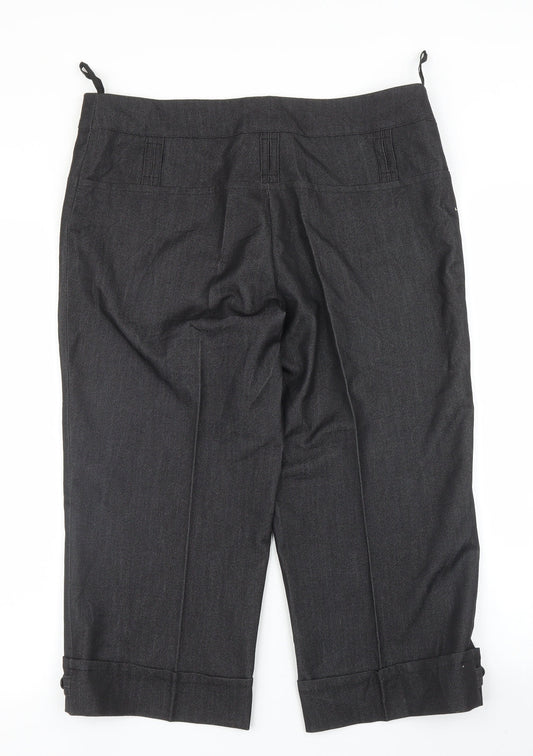 Gonto Womens Grey Capri Trousers Size L L20 in