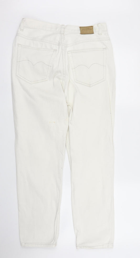 Joie De Vivre Womens White Denim Straight Jeans Size 30 in L27 in