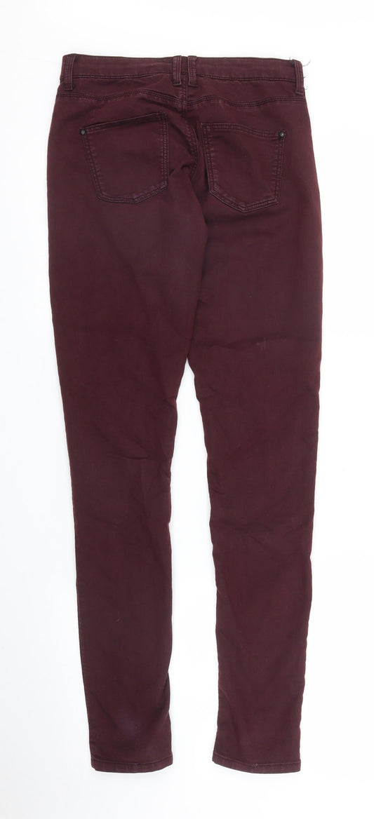 Topshop Womens Purple Denim Skinny Jeans Size 26 in L29 in