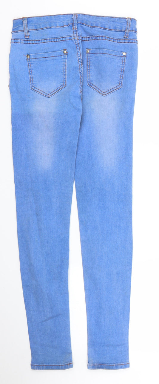 Preworn Womens Blue Denim Skinny Jeans Size S L30 in