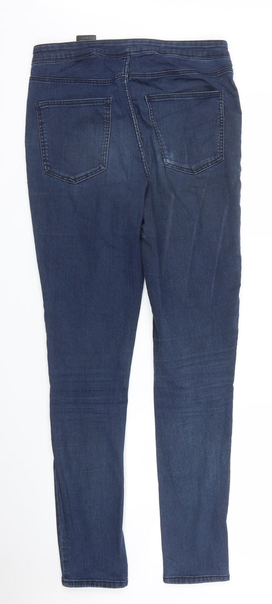 H&M Womens Blue Denim Skinny Jeans Size 12 L28 in
