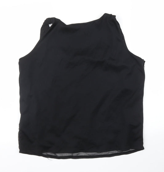Wardrobe Womens Black Basic Blouse Size L