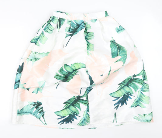 Preworn Womens White Flare Skirt Size L
