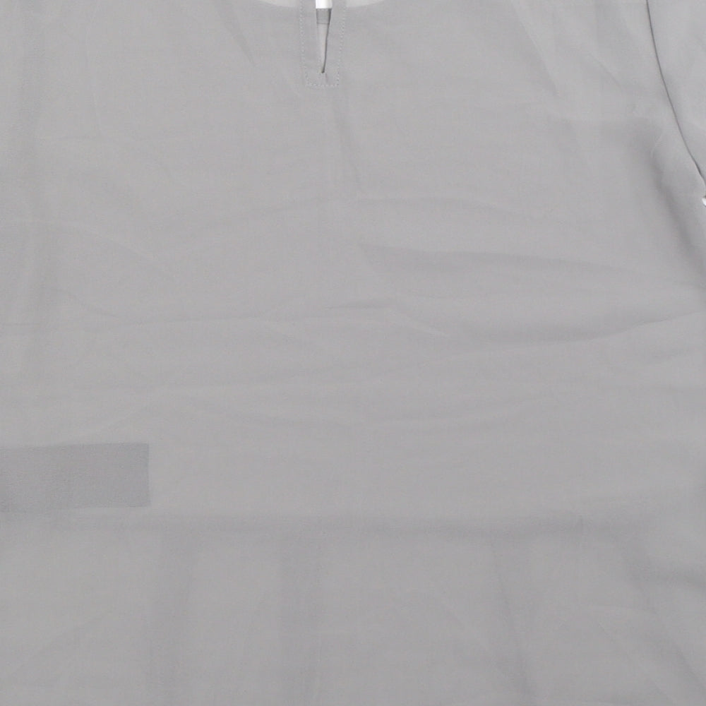 Vera Moda Womens Grey Basic Blouse Size XS