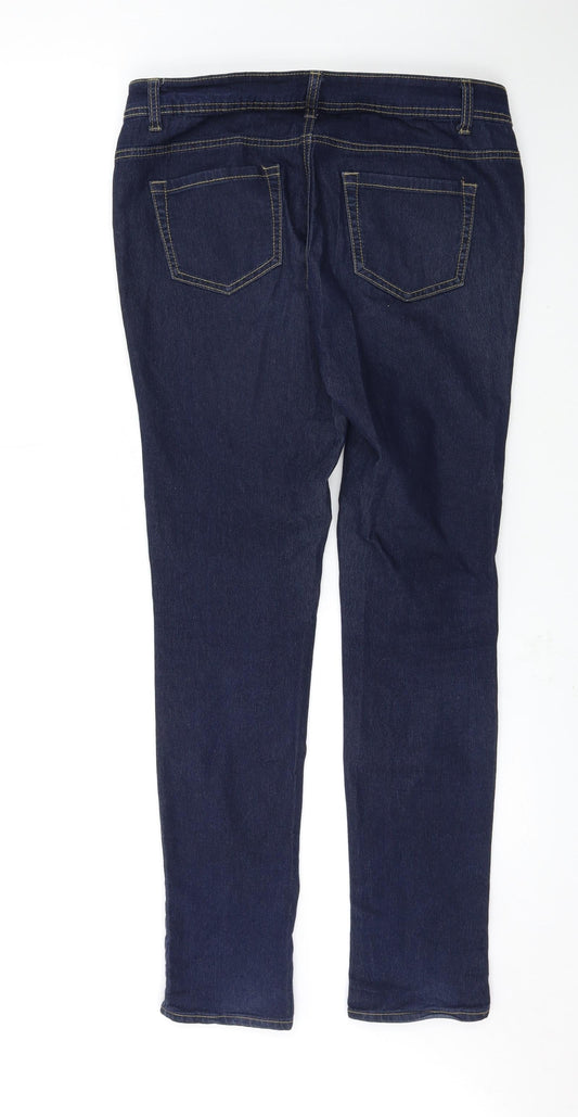 Denim & Co. Womens Blue Skinny Jeans Size 12 L30 in