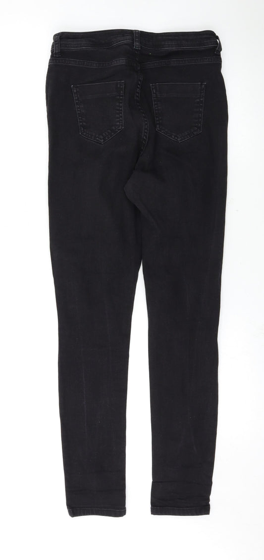 Missguided Womens Black Skinny Jeans Size 8 L28 in