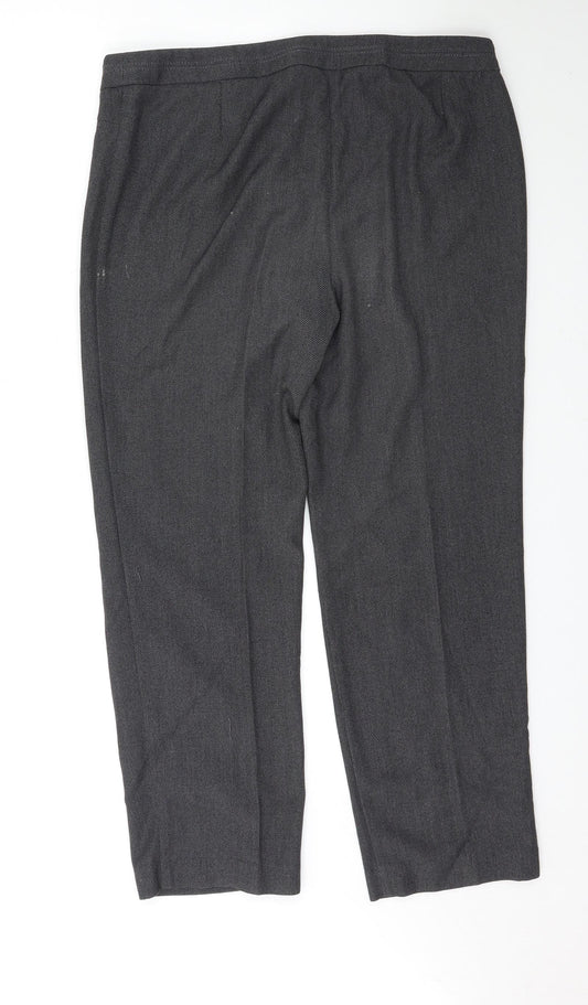 Marks and Spencer Womens Grey Trousers Size 14 L27 in