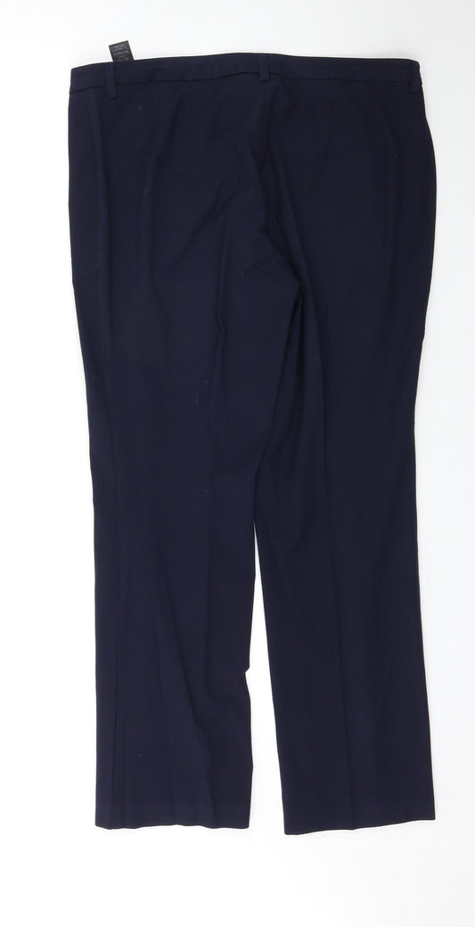 Marks and Spencer Womens Blue Trousers Size 12 L27 in