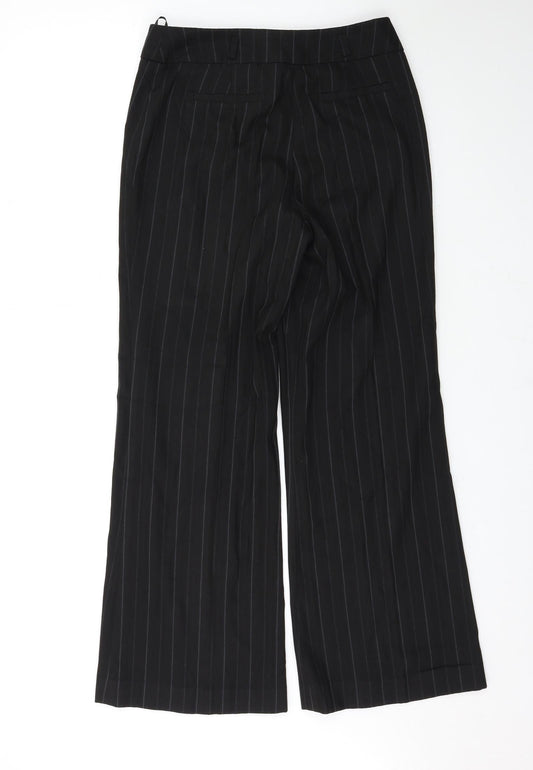 Wallis Womens Black Trousers Size 10 L29 in