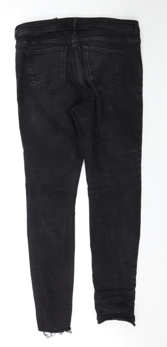 NEXT Womens Black Skinny Jeans Size 12 L29.5 in