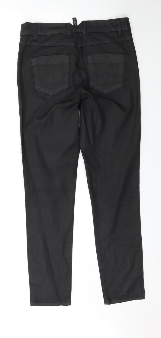 Topshop Womens Black Trousers Size 10 L28 in