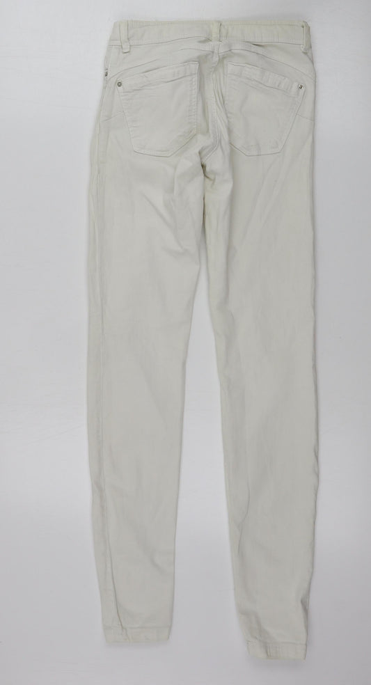 Bershka Womens White Skinny Jeans Size 26 in L26 in
