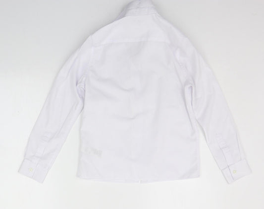 Marks and Spencer Girls White Basic Button-Up Size 10-11 Years