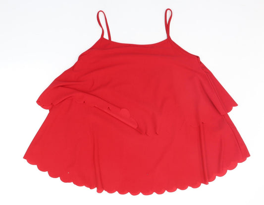 Simply Be Womens Red Basic Tank Size 12