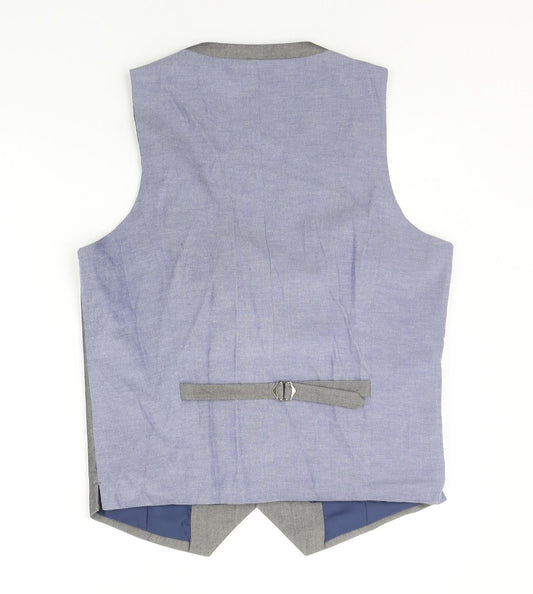 Butler & Webb Mens Grey Jacket Suit Waistcoat Size M