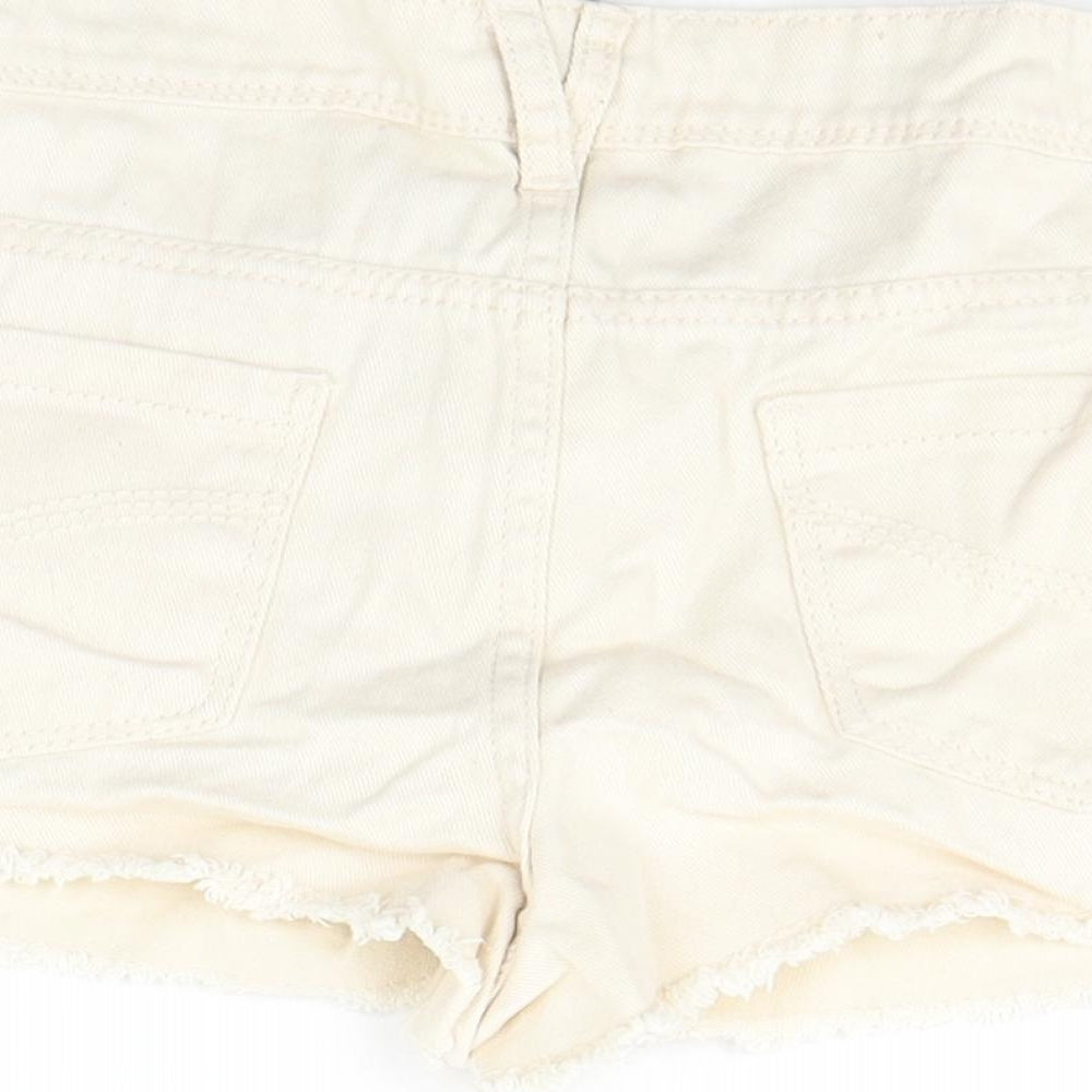 DENIM & CO Womens Yellow Chino Shorts Size 12
