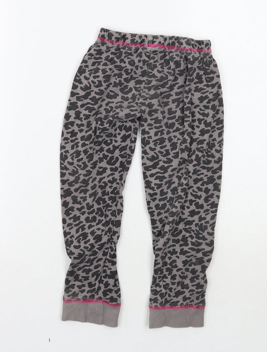 Lily & dan Girls Grey Animal Print Pyjama Pants Size 5-6 Years