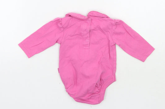 JoJo Maman Bébé Girls Pink Babygrow One-Piece Size 3-6 Months