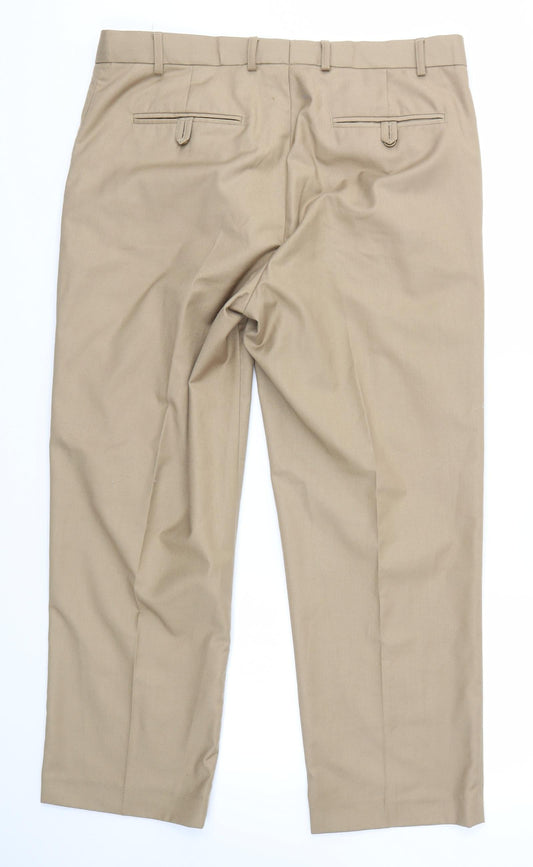 Skopes Mens Brown Dress Pants Trousers Size 36 in L27 in