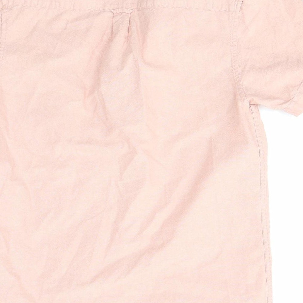 Primark Mens Pink Button-Up Size S