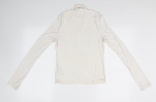 Miss Selfridge Womens Ivory Basic Blouse Size 10