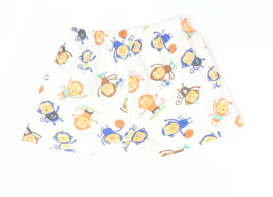Primark Boys Ivory Animal Print Sleep Shorts Size 3-4 Years - Monkey Print