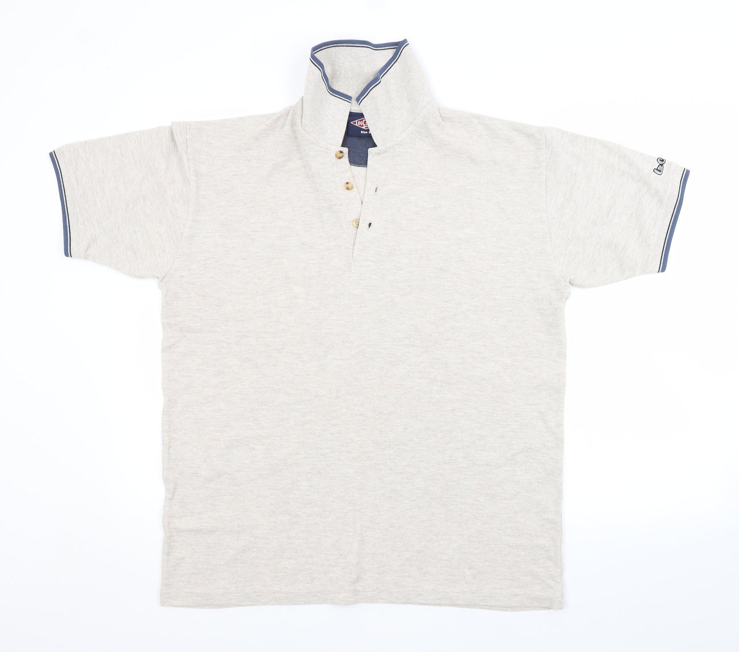 Lee Cooper Mens Beige Polo Size S