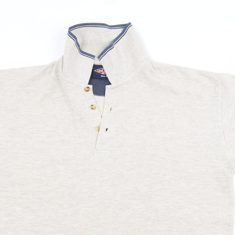 Lee Cooper Mens Beige Polo Size S