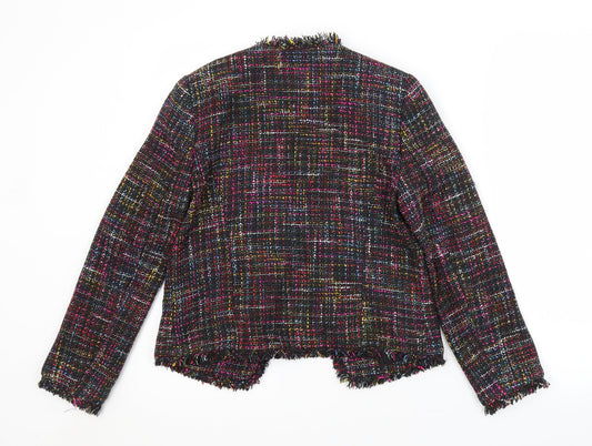 H&M Womens Multicoloured Check Jacket Blazer Size 6