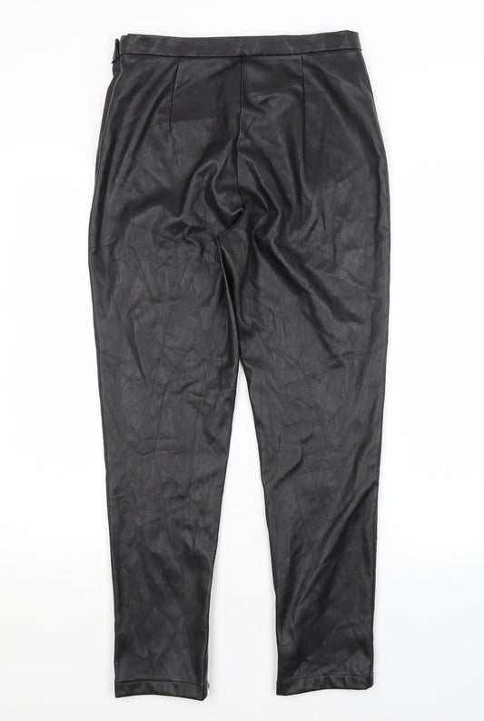 NA-KD Womens Black Trousers Size 10 L26 in