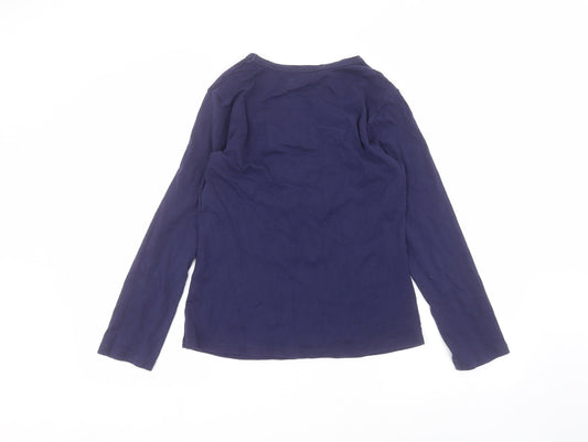 Camille Womens Blue Basic T-Shirt Size 10