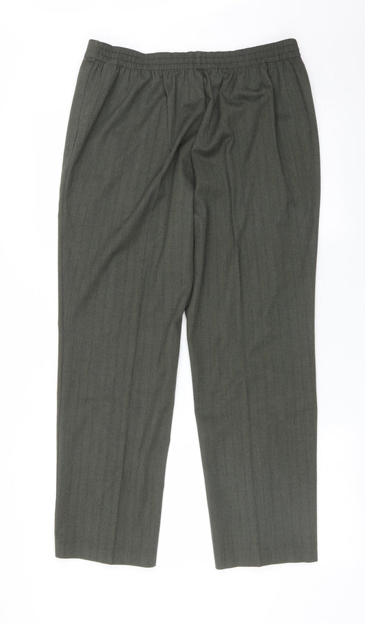 M&S Womens Green Trousers Size 14 L26 in
