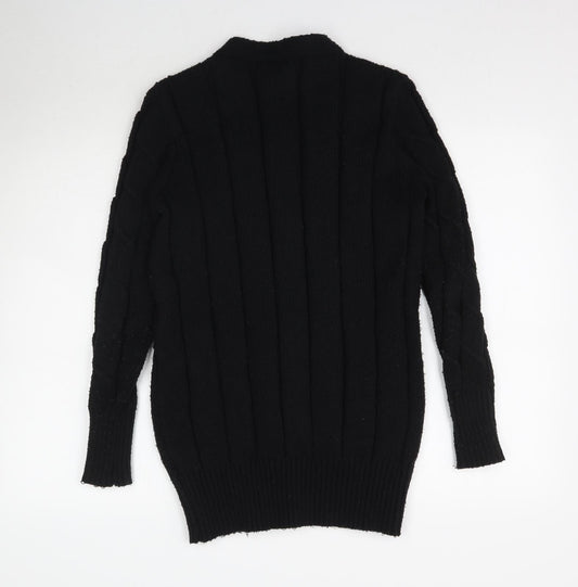 Emery Rose Womens Black Knit Cardigan Jumper Size M