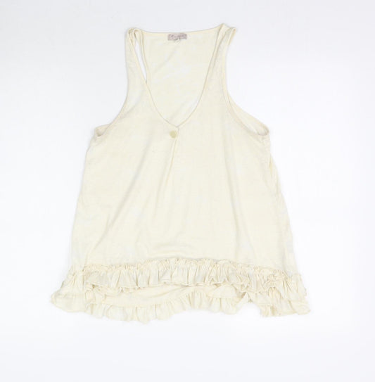 River Island Womens Ivory Floral Basic Blouse Size 14