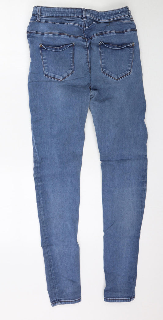 Preworn Womens Blue Denim Skinny Jeans Size 32 in L30 in